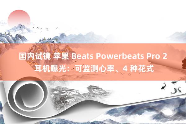 国内试镜 苹果 Beats Powerbeats Pro 2 耳机曝光：可监测心率、4 种花式