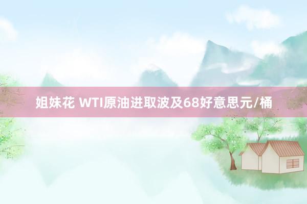 姐妹花 WTI原油进取波及68好意思元/桶