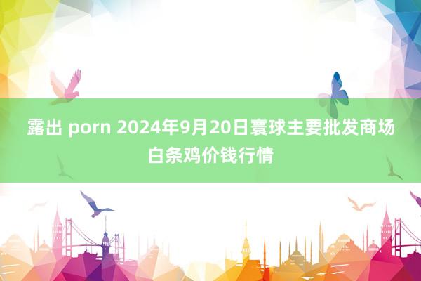 露出 porn 2024年9月20日寰球主要批发商场白条鸡价钱行情