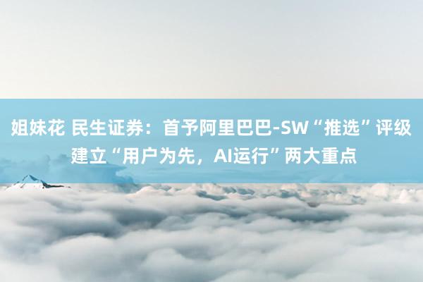 姐妹花 民生证券：首予阿里巴巴-SW“推选”评级 建立“用户为先，AI运行”两大重点