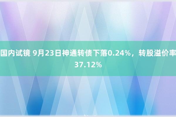 国内试镜 9月23日神通转债下落0.24%，转股溢价率37.12%