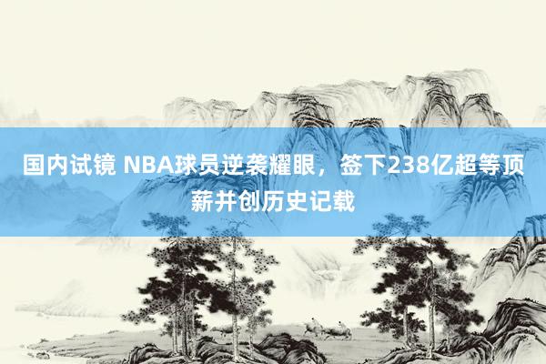 国内试镜 NBA球员逆袭耀眼，签下238亿超等顶薪并创历史记载