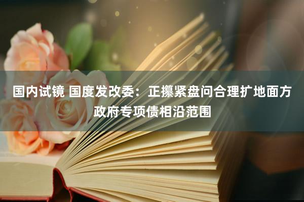 国内试镜 国度发改委：正攥紧盘问合理扩地面方政府专项债相沿范围