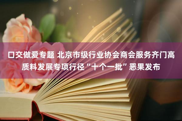 口交做爱专题 北京市级行业协会商会服务齐门高质料发展专项行径“十个一批”恶果发布