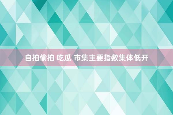 自拍偷拍 吃瓜 市集主要指数集体低开