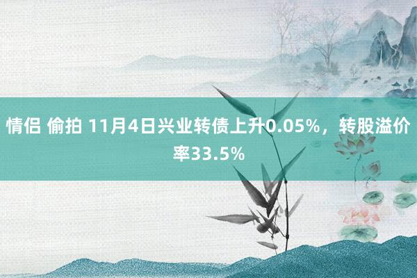 情侣 偷拍 11月4日兴业转债上升0.05%，转股溢价率33.5%