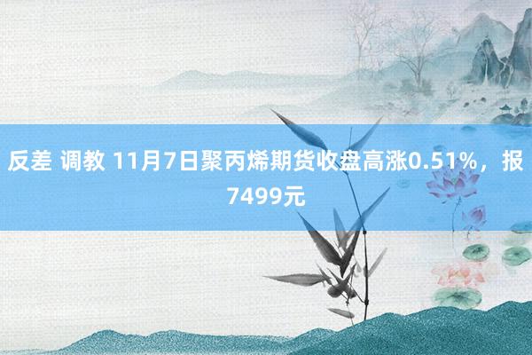 反差 调教 11月7日聚丙烯期货收盘高涨0.51%，报7499元