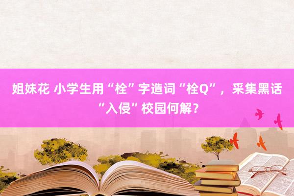 姐妹花 小学生用“栓”字造词“栓Q”，采集黑话“入侵”校园何解？