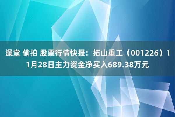 澡堂 偷拍 股票行情快报：拓山重工（001226）11月28日主力资金净买入689.38万元