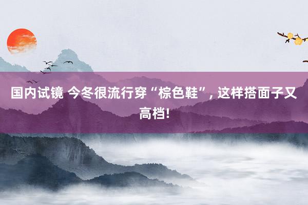 国内试镜 今冬很流行穿“棕色鞋”， 这样搭面子又高档!