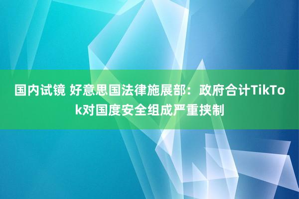 国内试镜 好意思国法律施展部：政府合计TikTok对国度安全组成严重挟制